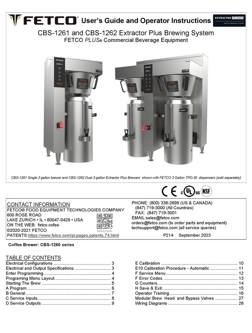 Fetco CBS-1261 User manual