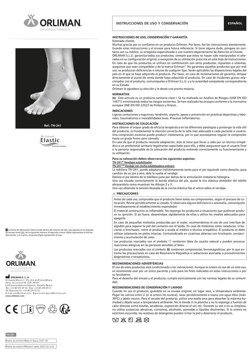 Orliman Elastic TN-241 Operation instructions