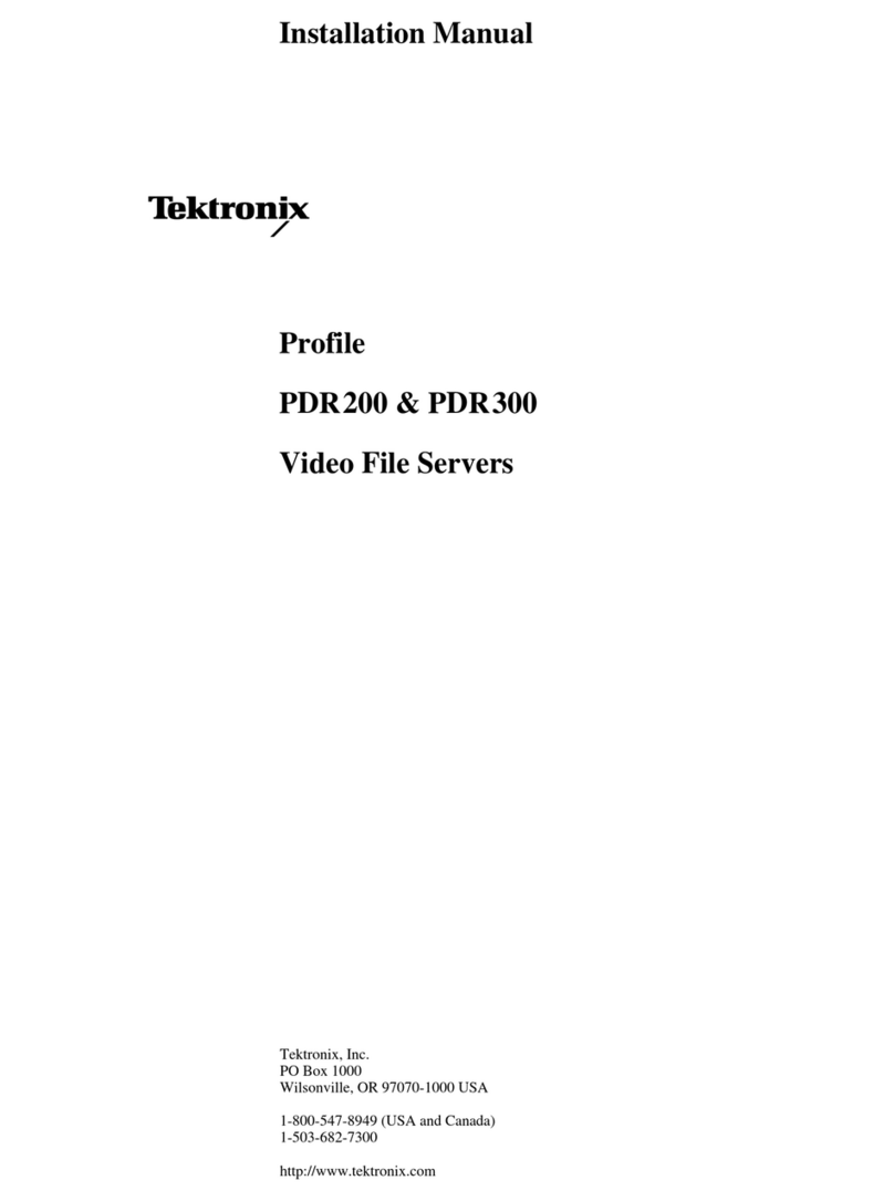 Tektronix Profile PDR300 User manual