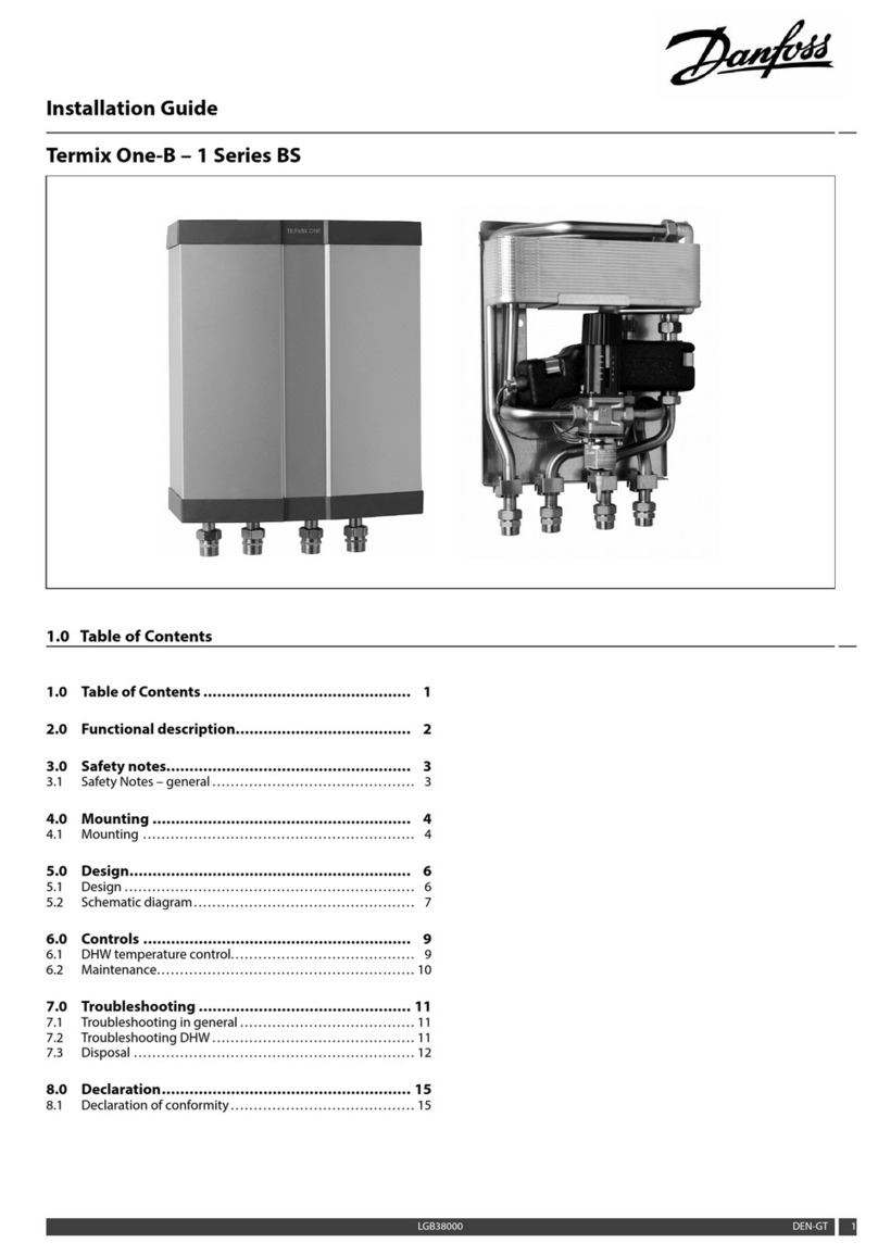 Danfoss Termix One-B-1 BS Series User manual Danfoss Termix One-B-1 BS Series User manual
