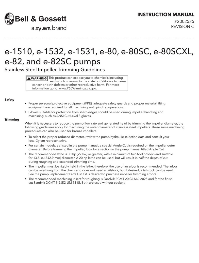 Xylem Bell & Gossett e-1510 Series User manual