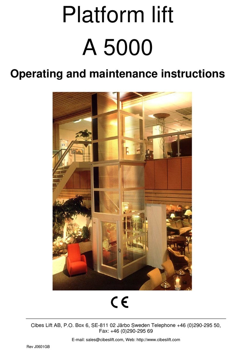 Cibes Lift A5000 Operating and maintenance instructions Cibes Lift A5000 Operating and maintenance instructions