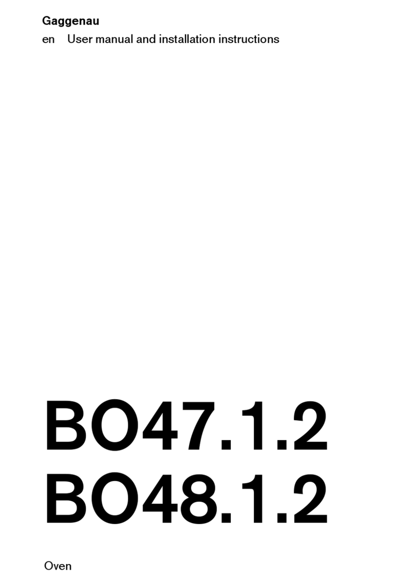 Gaggenau BO47 1 2 Series User manual and installation instructions