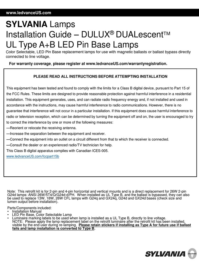 Sylvania DULUX DUALescent LED8.5PBG24DH8SC1AB installation guide