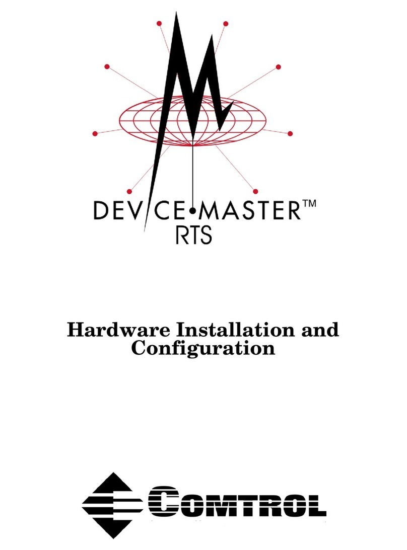 Comtrol DEVICE MASTER RTS Hardware Installation and Configuration