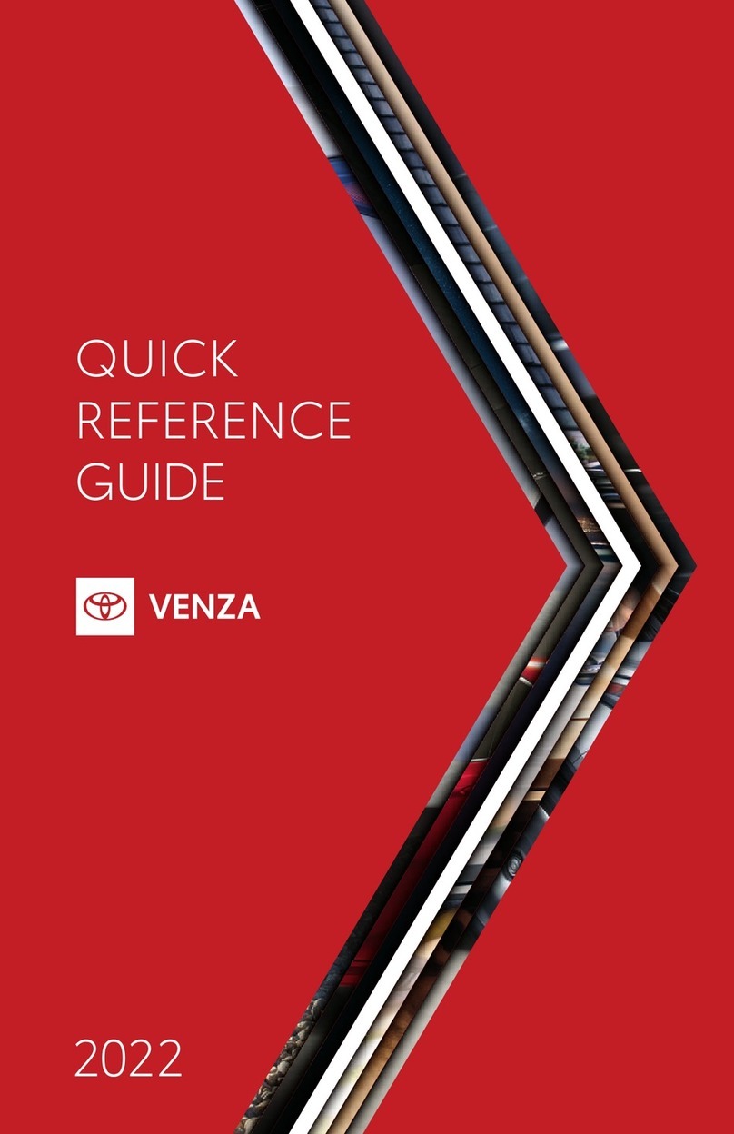 Toyota VENZA 2022 Quick reference guide