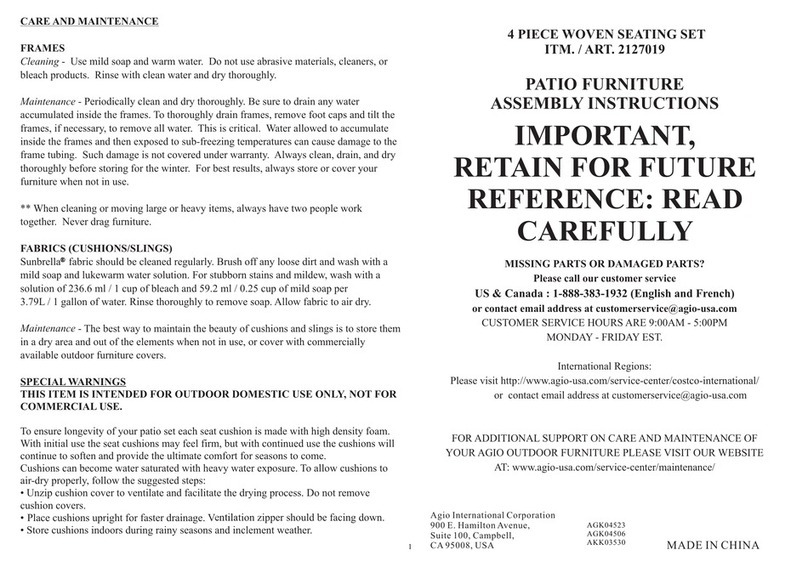 Agio 2127019 User manual