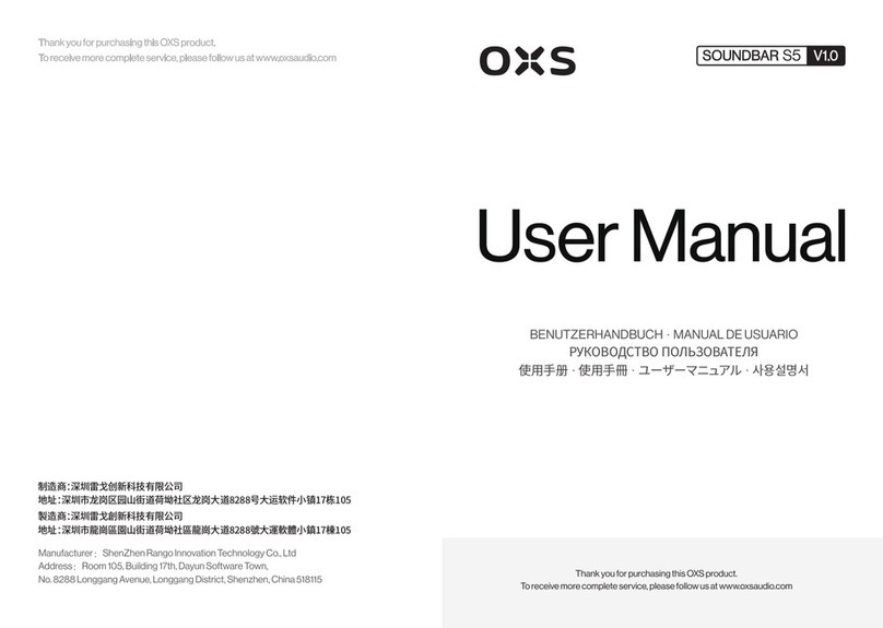 OXS Dolby Atmos S5 user manual