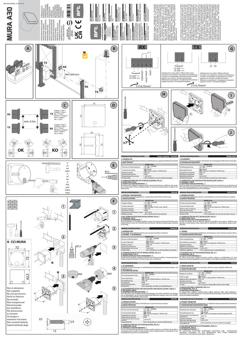 BFC MURA A30 Accessory Installation Manual