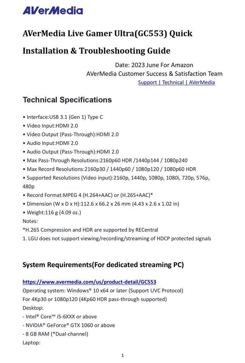 Avermedia Live Gamer Ultra manual