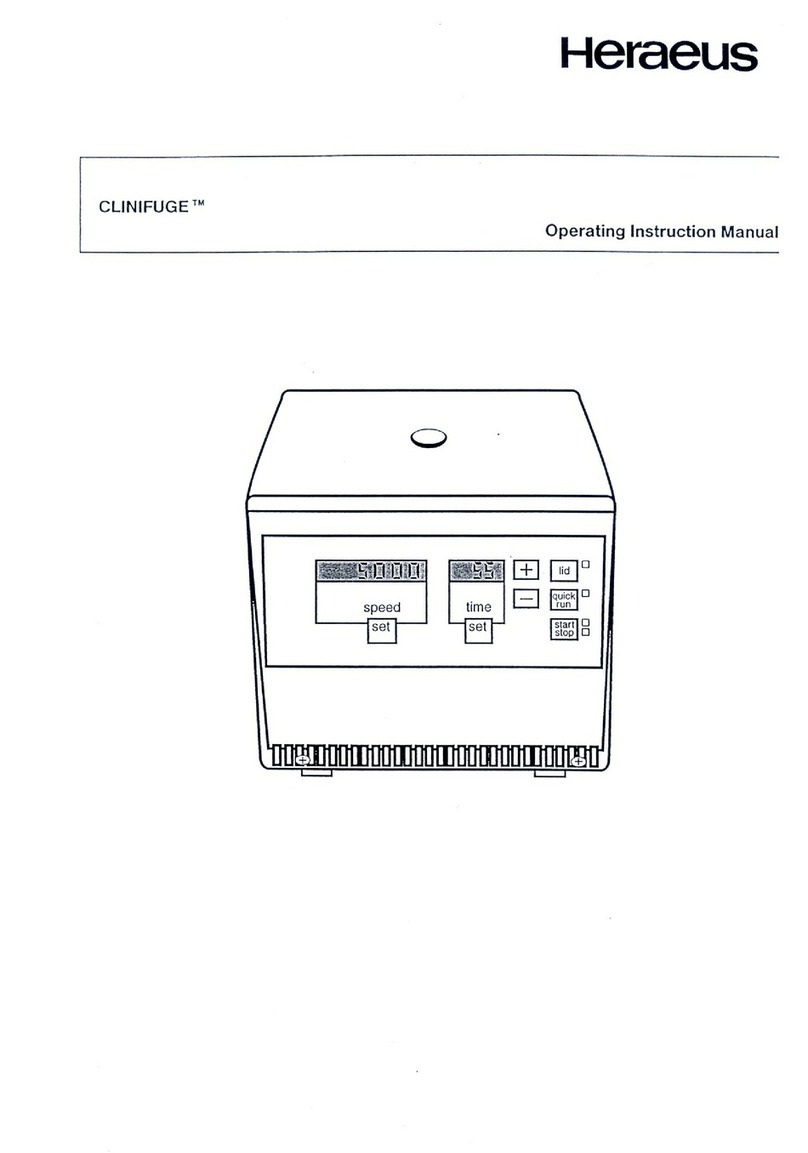 Heraeus CLINIFUGE Operating instructions manual