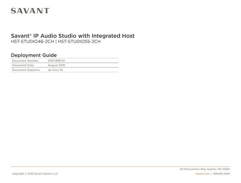 Savant HST-STUDIO46-2CH Deployment guide