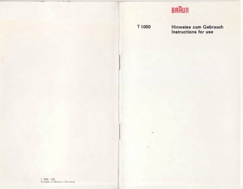 Braun T 1000 Instructions for use