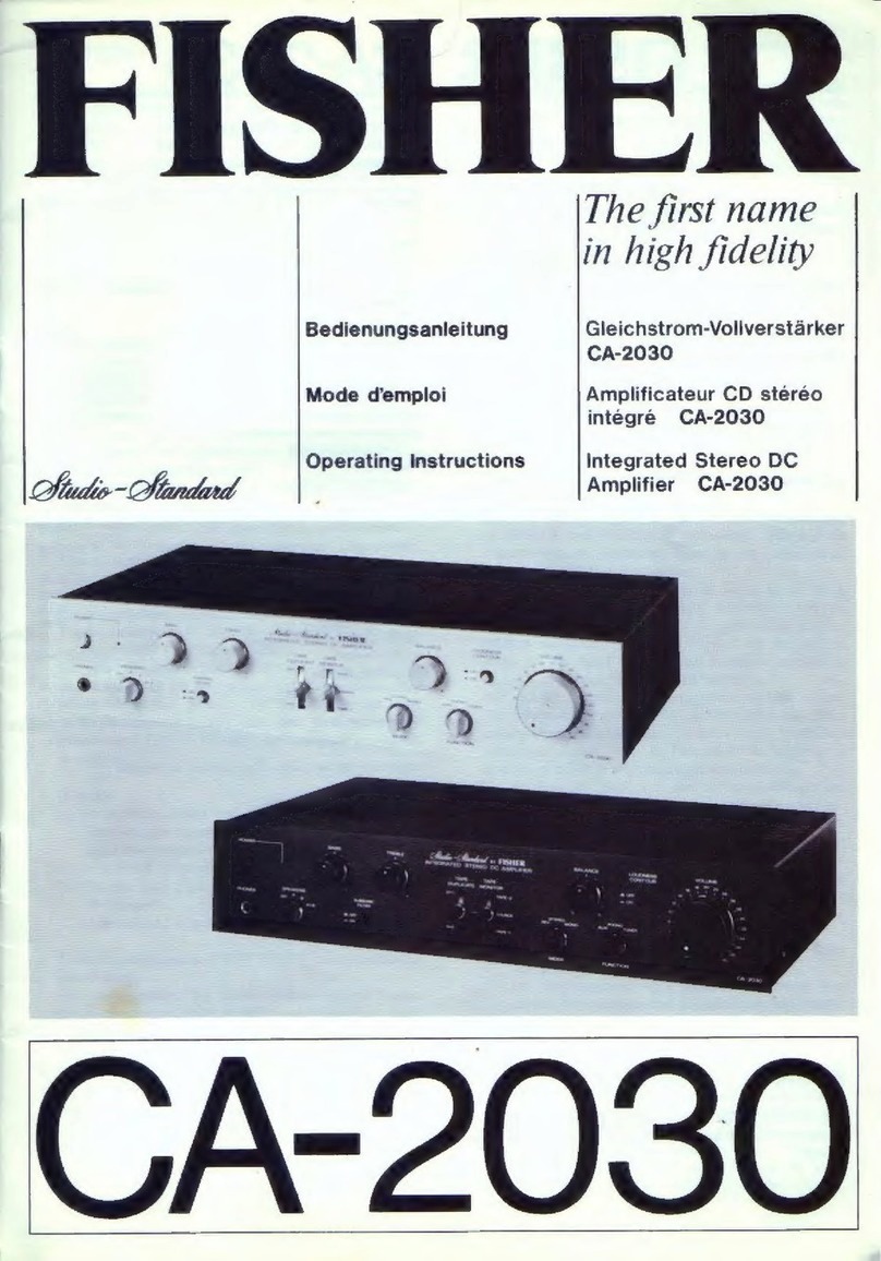 Fisher CA-2030 User manual Fisher CA-2030 User manual
