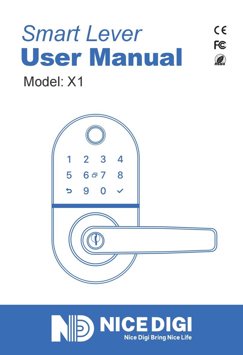 NICE DIGI Smart Lever X1 user manual