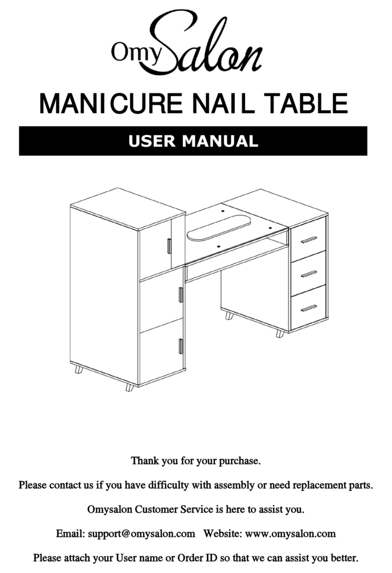 OmySalon MANICURE NAIL TABLE User manual
