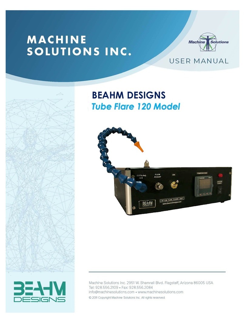 MACHINE SOLUTIONS BEAHM Tube Flare 120 User manual