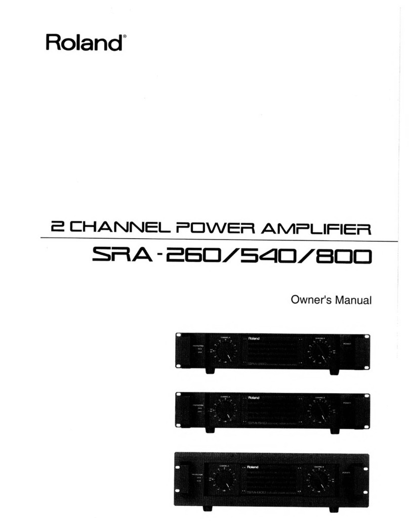 Roland SRA-60 User manual