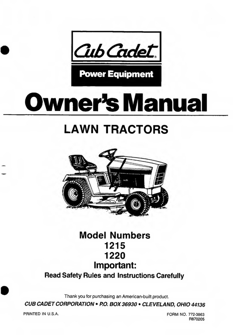 Cub Cadet 1215 User manual Cub Cadet 1215 User manual