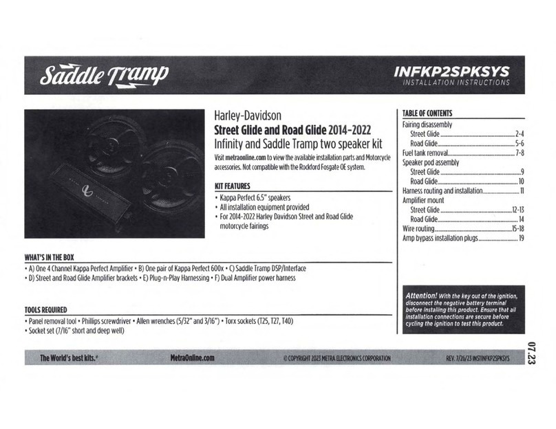 Metra Electronics Saddle Tramp INFKP2SPKSYS installation instructions