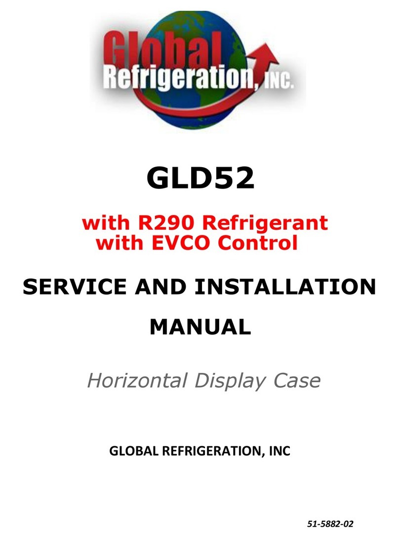 Global Refrigeration GLD52 Service and installation manual Global Refrigeration GLD52 Service and installation manual