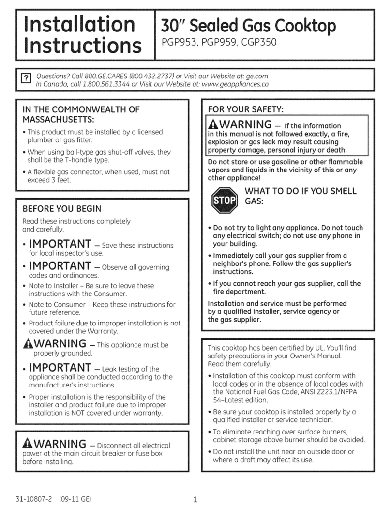 GE PGP953 User manual GE PGP953 User manual
