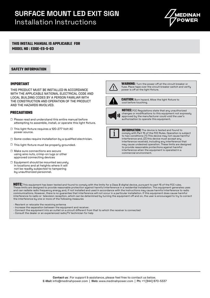 MEDINAH POWER EDGE-ES-S-03 installation instructions MEDINAH POWER EDGE-ES-S-03 installation instructions