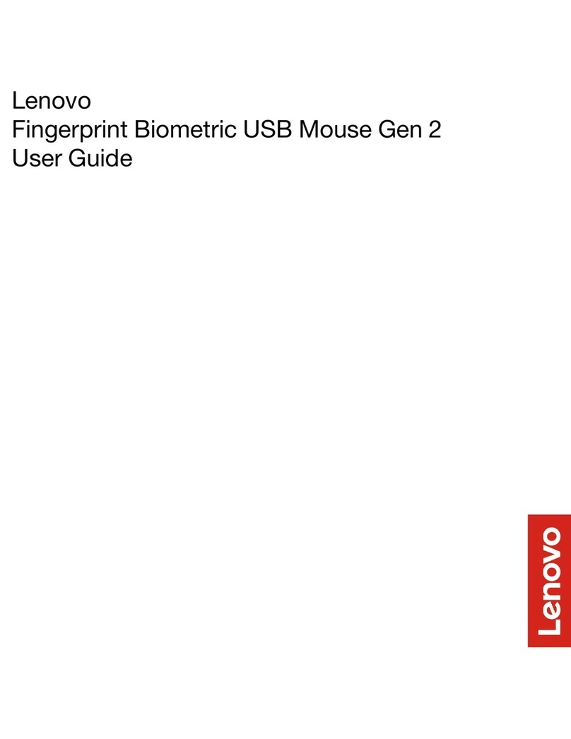 Lenovo Fingerprint Biometric USB Mouse Gen 2 User manual