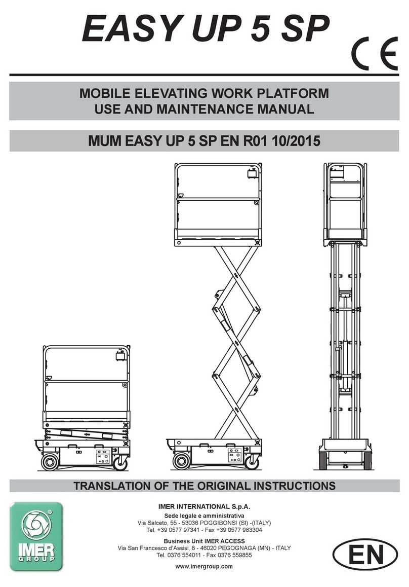 IMER INTERNATIONAL EASY UP 5 SP Translation of the original instructions