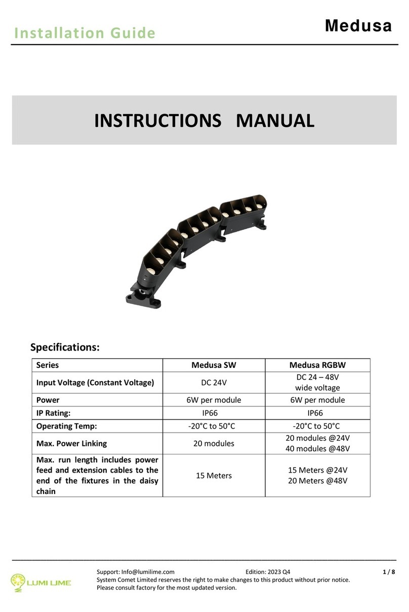LUMI LIME Medusa Series installation guide LUMI LIME Medusa Series installation guide