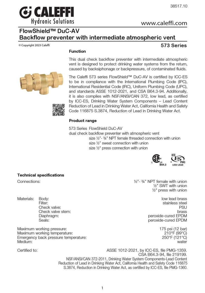 CALEFFI 573 Series User manual CALEFFI 573 Series User manual