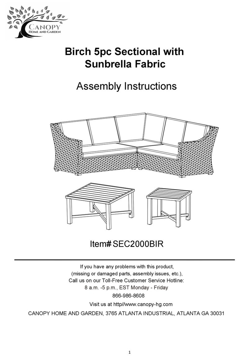 CANOPY SEC2000BIR Assembly instructions