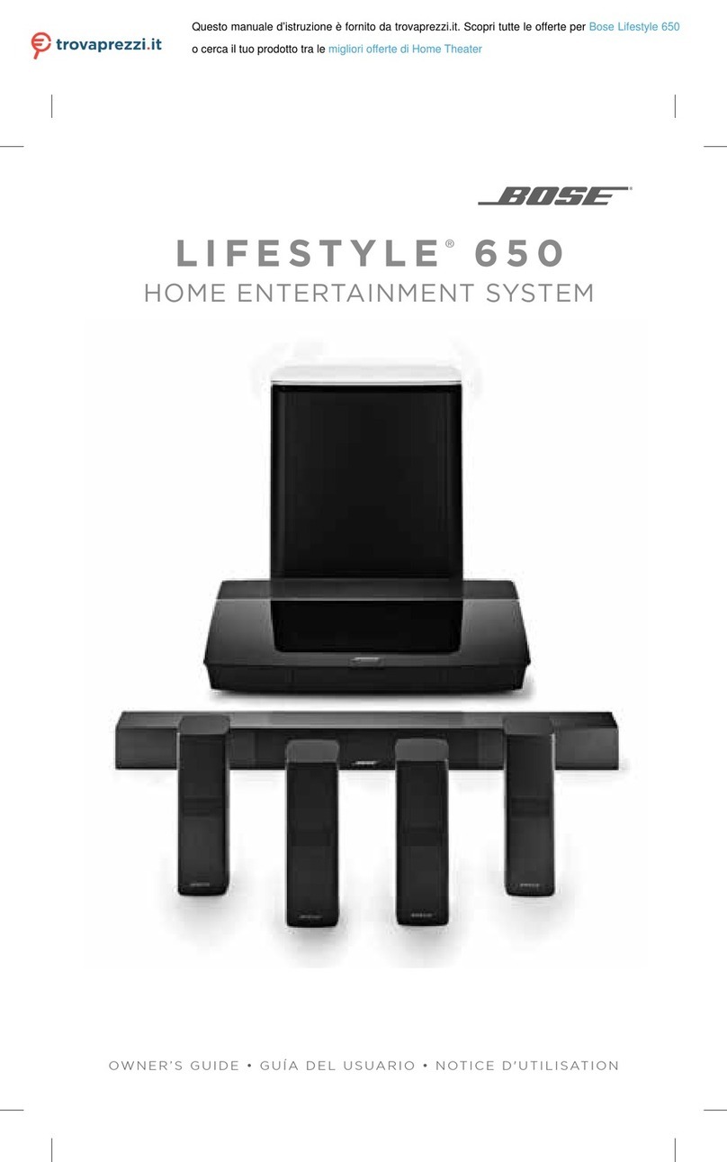 Bose Lifestyle 650 owner's guide
