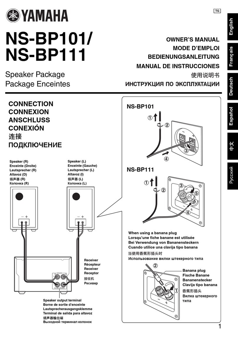 Yamaha NS-BP111 owner's manual