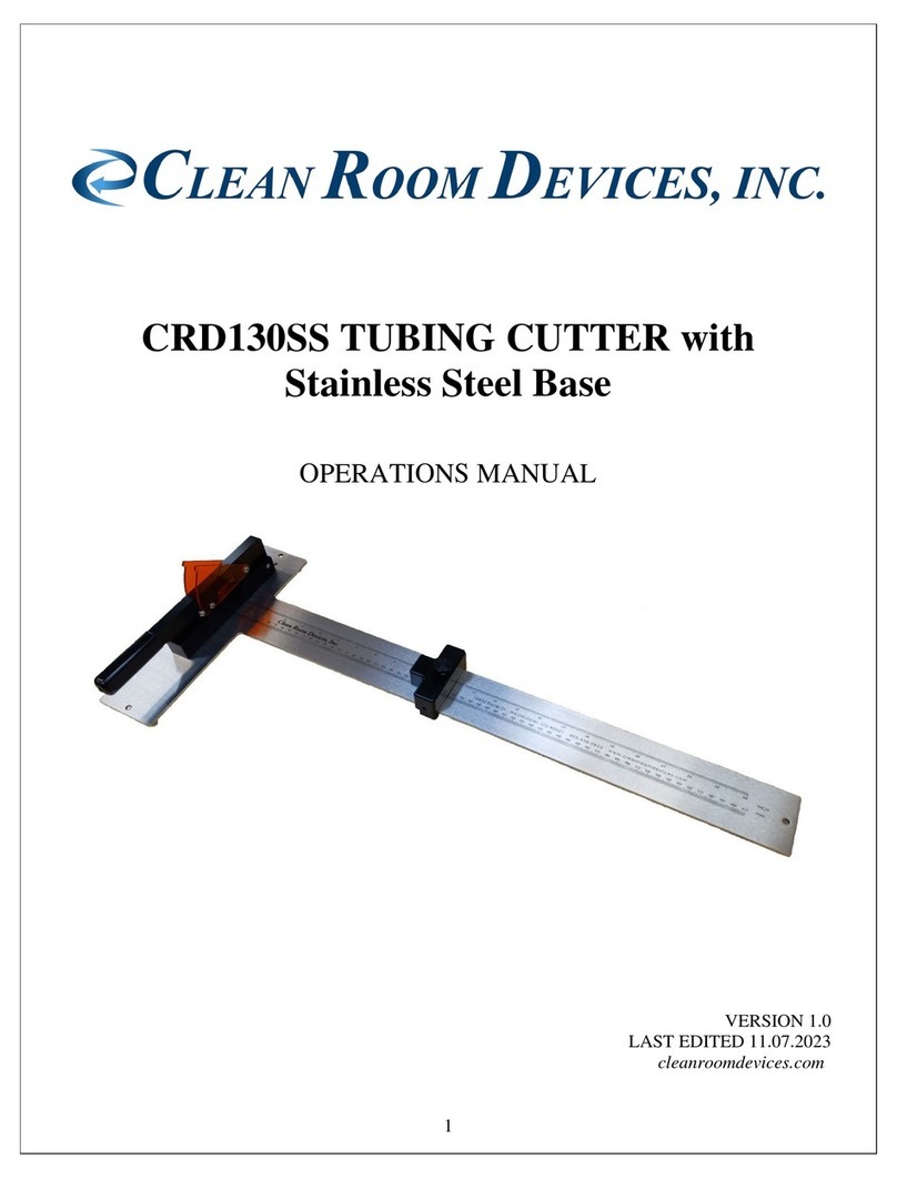 CLEAN ROOM DEVICES CRD130SS User manual