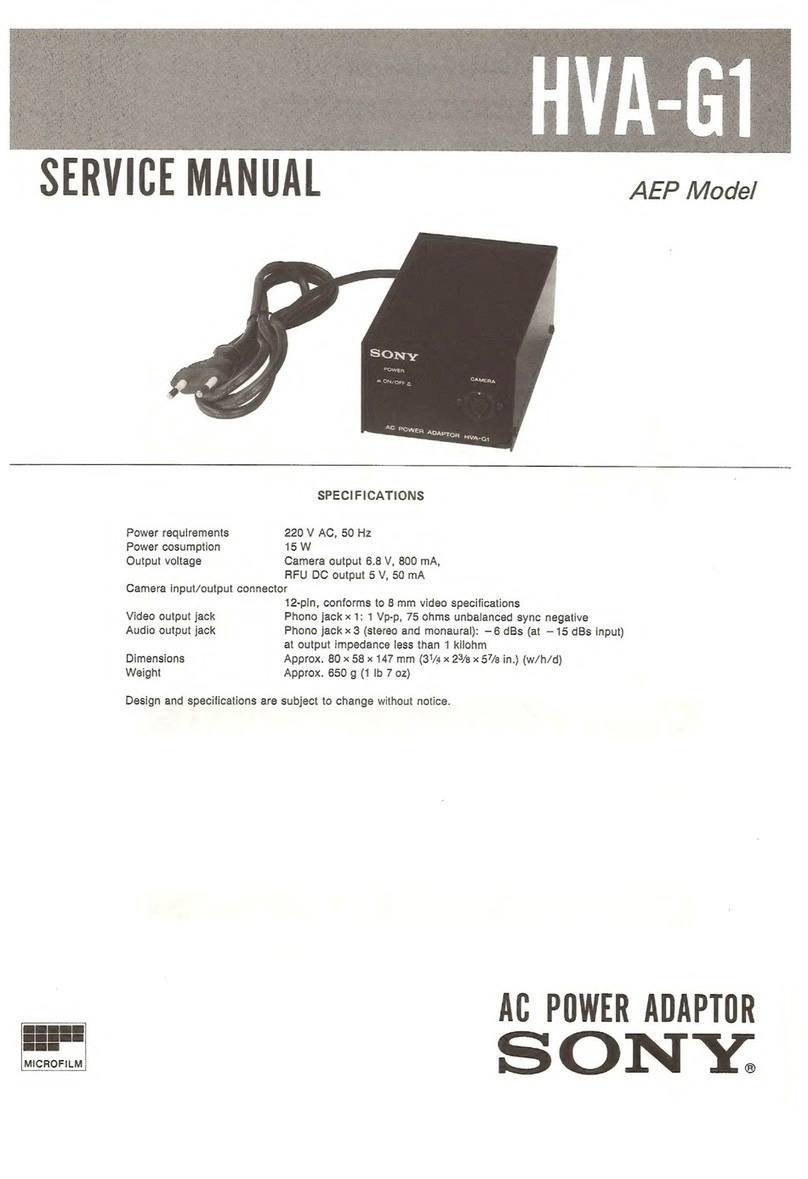 Sony HVA-G1 Service manual