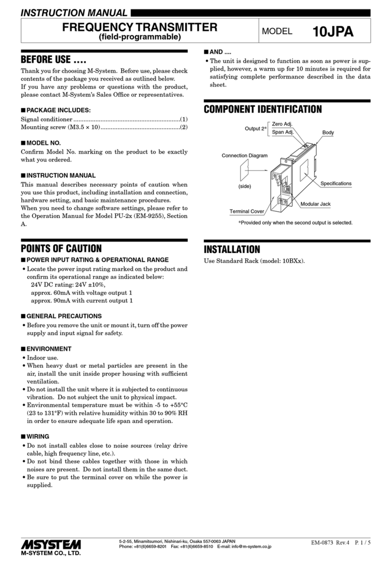 M-system 10JPA User manual