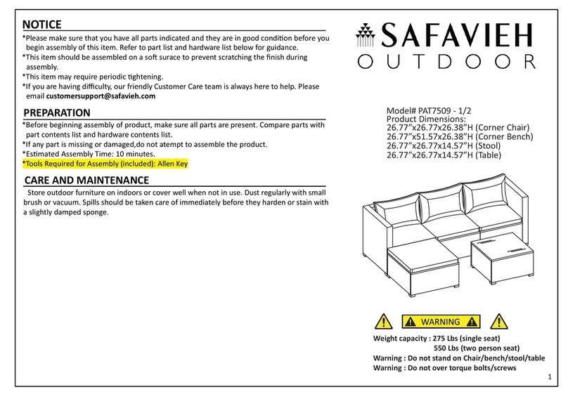 Safavieh Outdoor Madalina PAT7509-1 manual