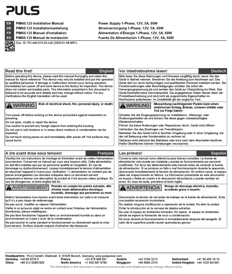 Puls PIM60.125 User manual