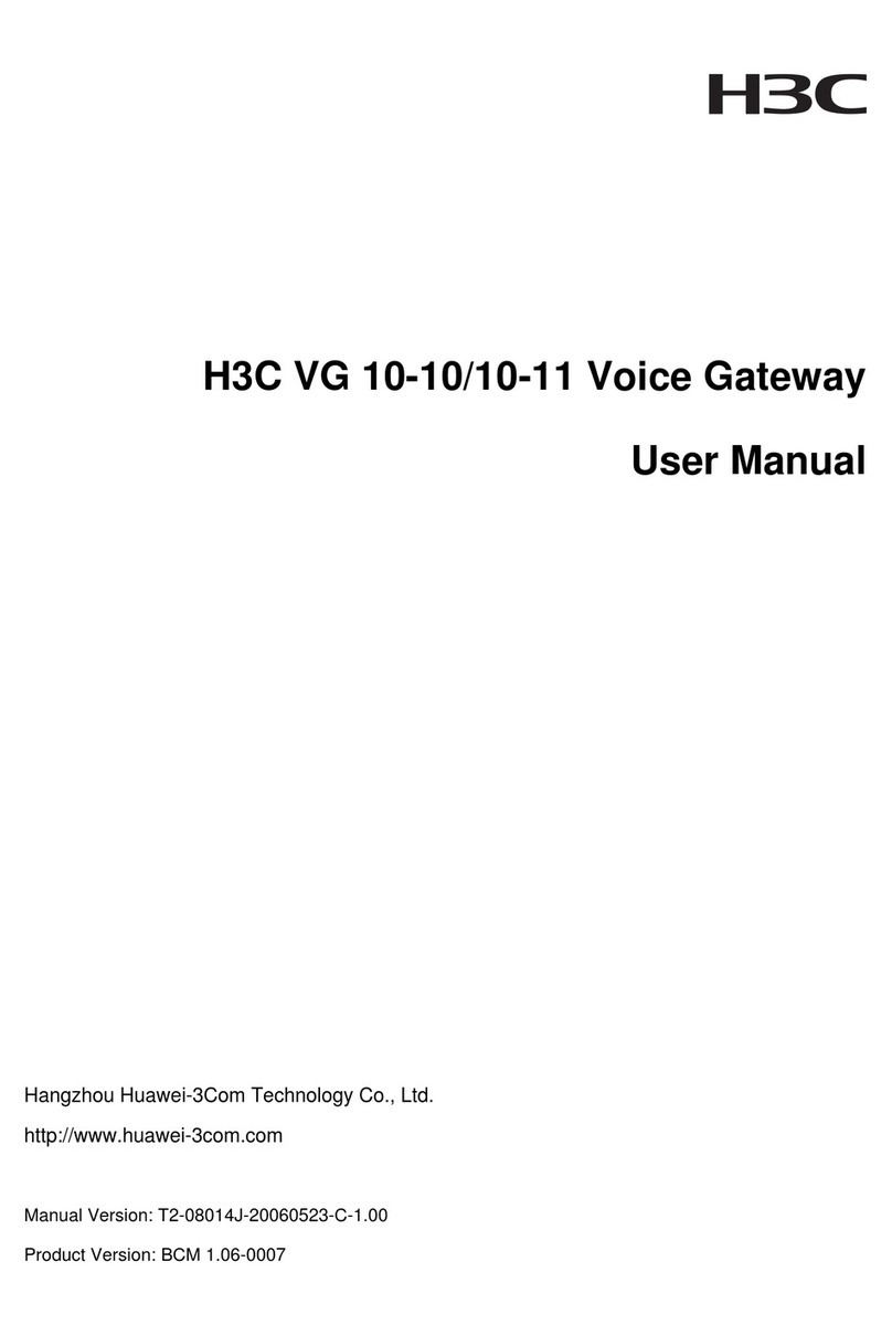 H3C Voice Gateway H3C VG 10-10 User manual