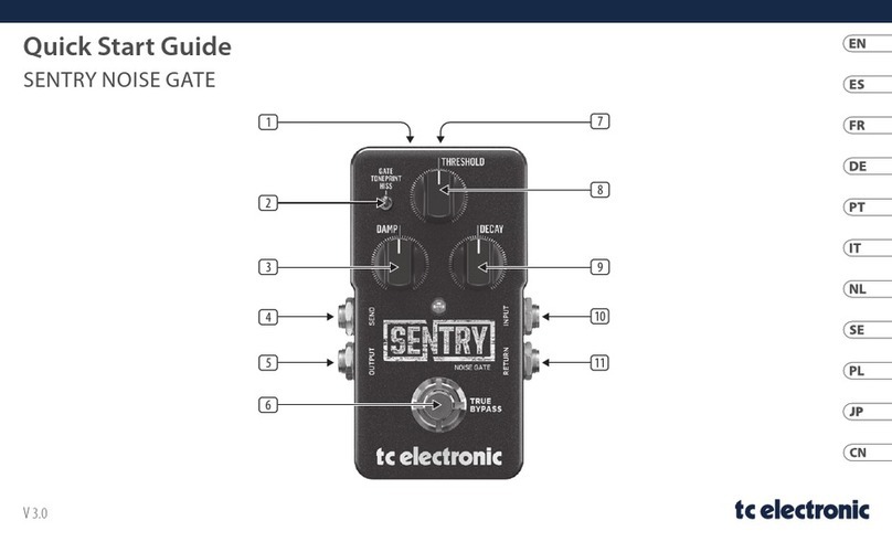 TC Electronic Sentry Noise Gate User manual