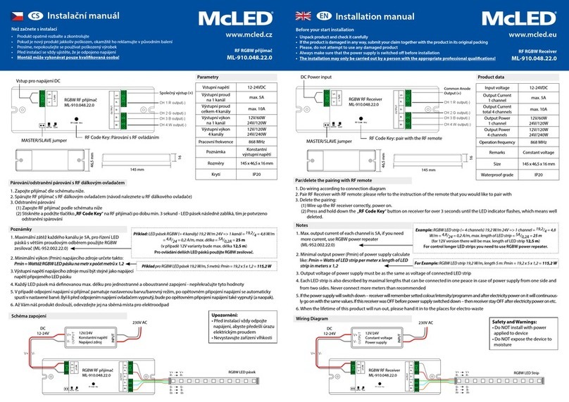 McLED ML-910.048.22.0 installation manual