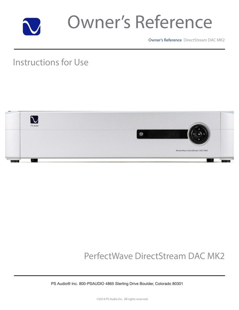 PS Audio PerfectWave DirectStream DAC MK2 User manual