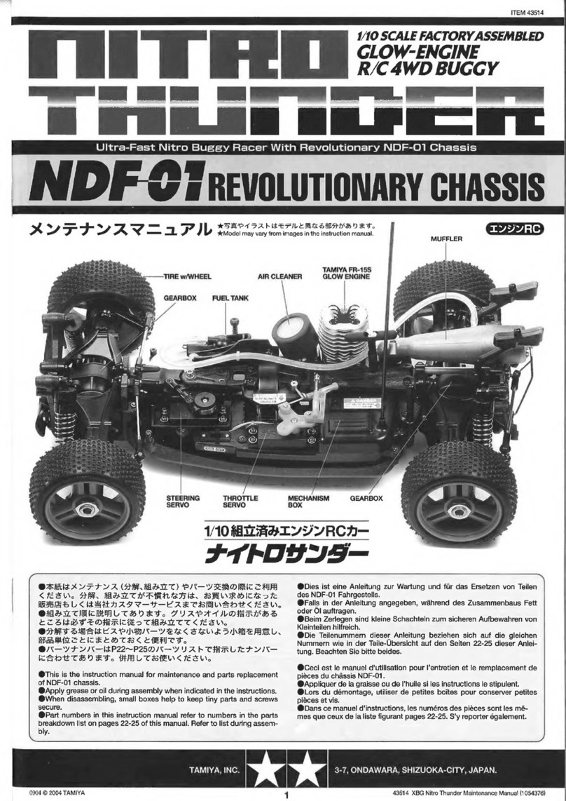Tamiya Nitro Thunder NDF01 User manual