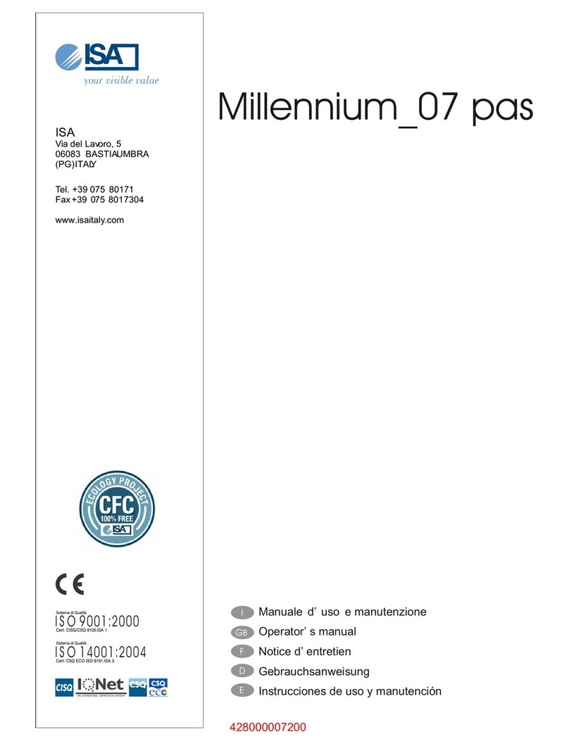 ISA Millennium 07 pas Operator's manual