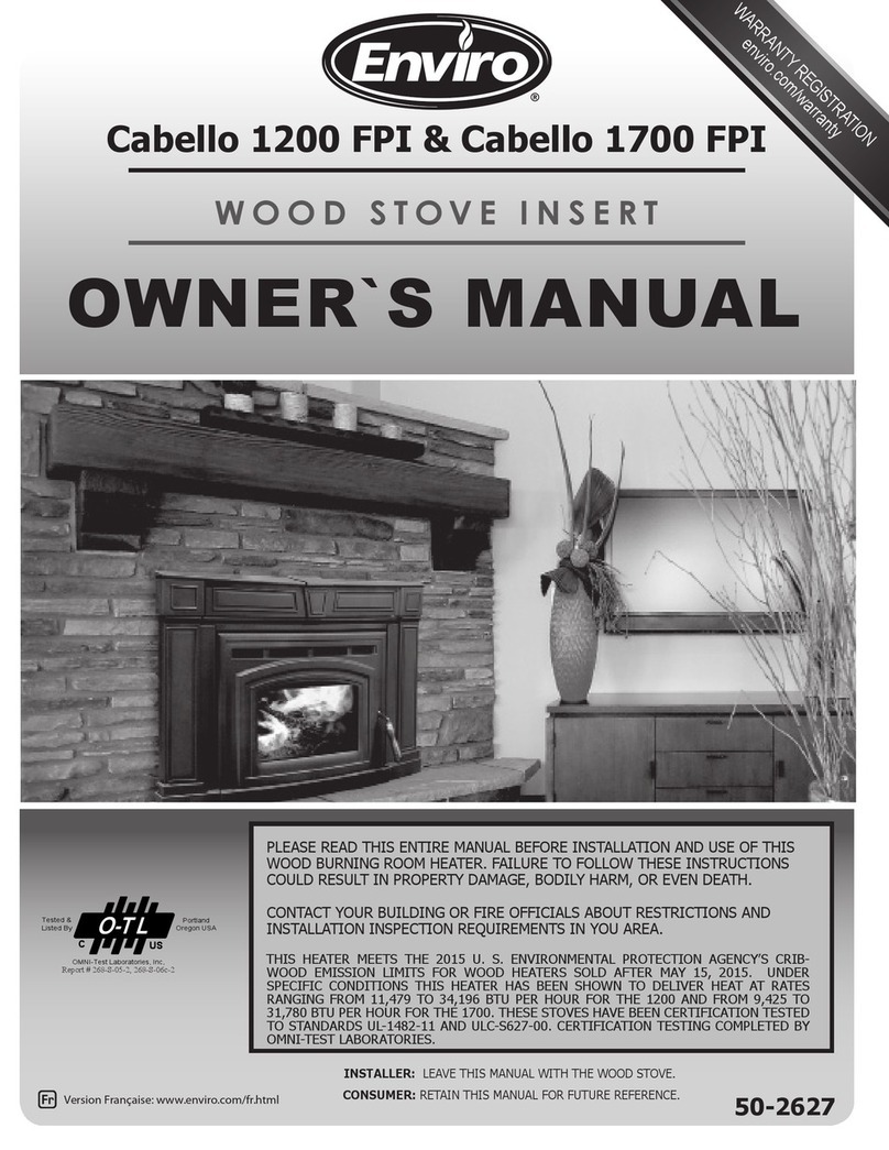 Enviro Cabello 1200 FPI owner's manual