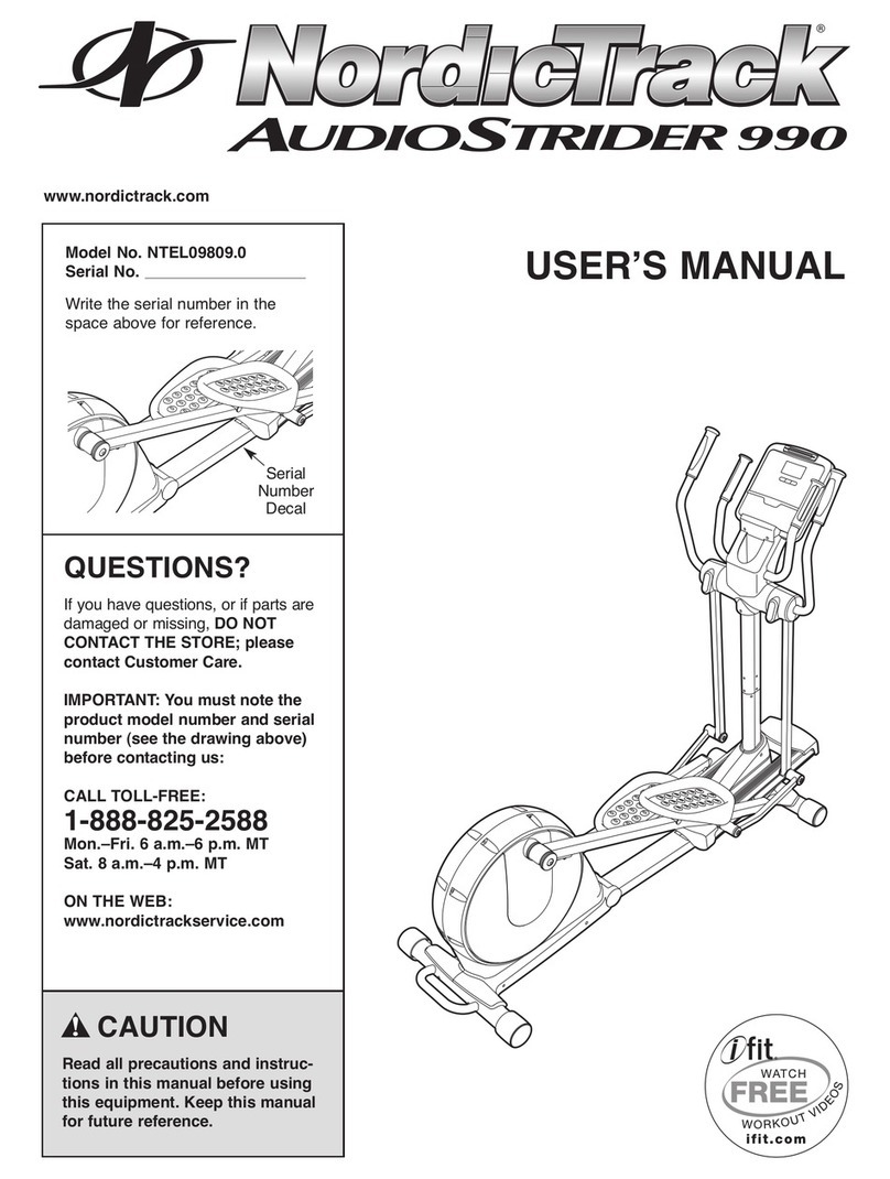 ICON NordicTrack AUDIOSTRIDER 990 user manual