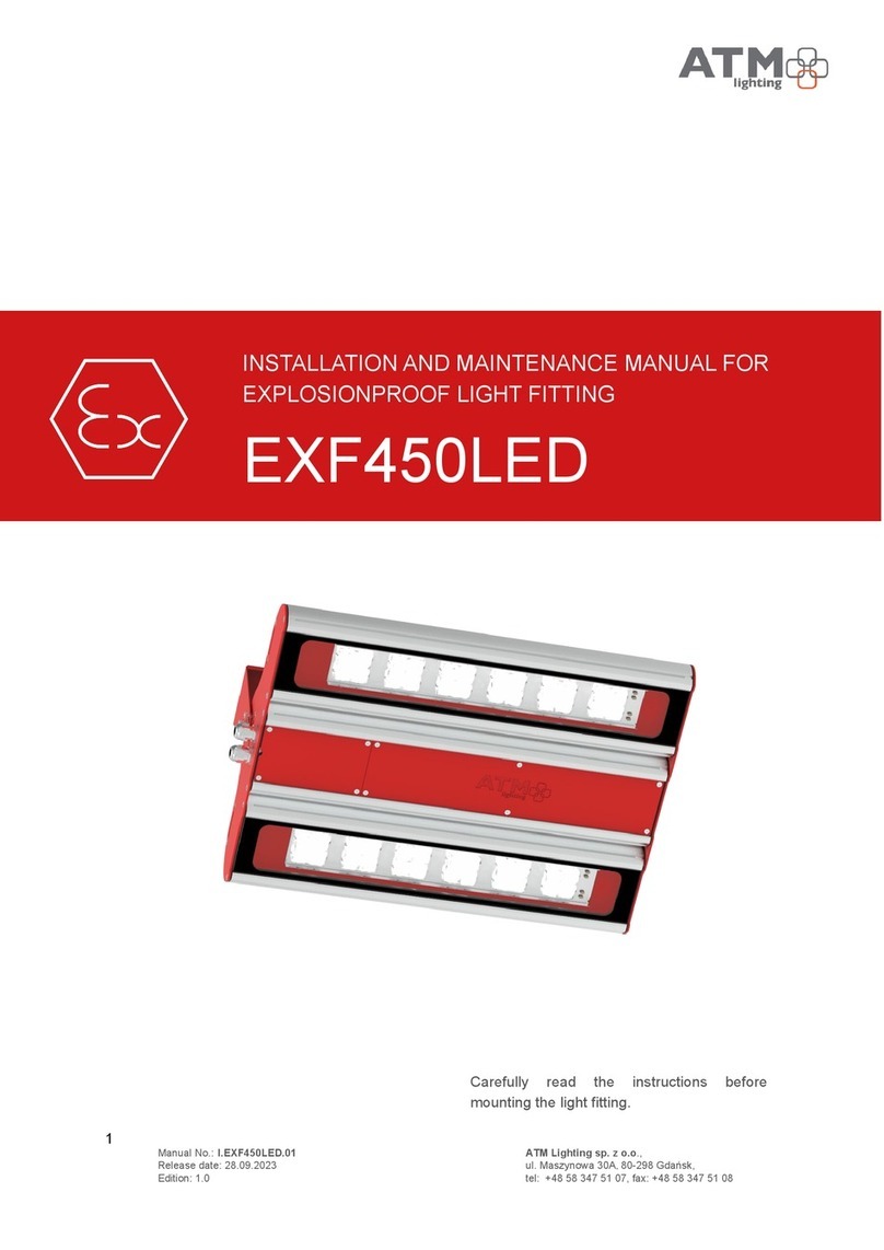 ATM Lighting EXF450LED Installation and maintenance manual