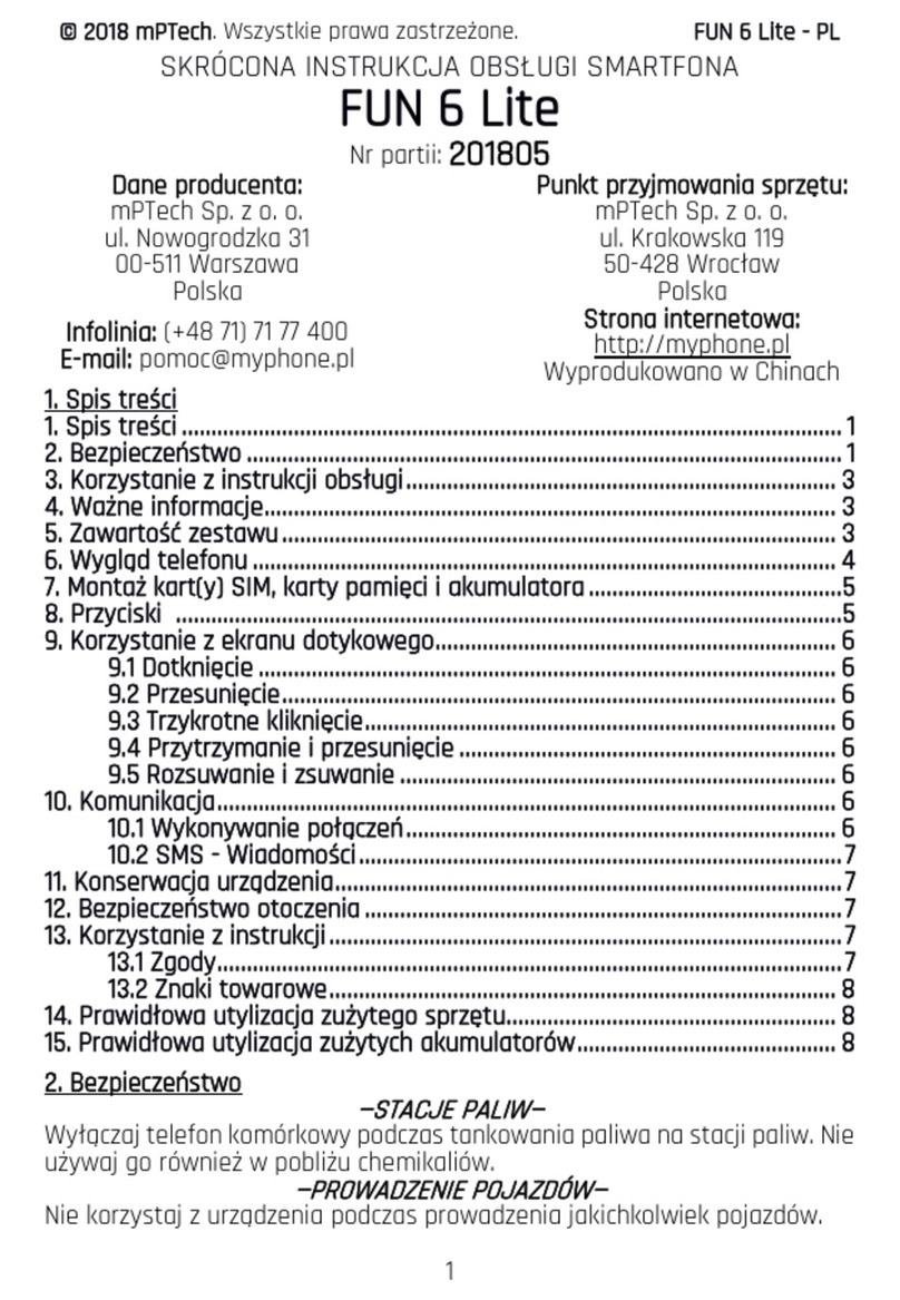 mPTech FUN 6 Lite User manual