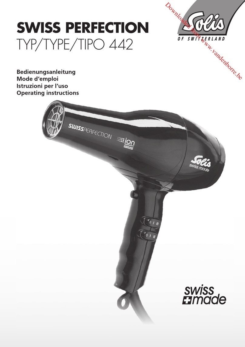 SOLIS SWISS PERFECTION 442 User manual SOLIS SWISS PERFECTION 442 User manual
